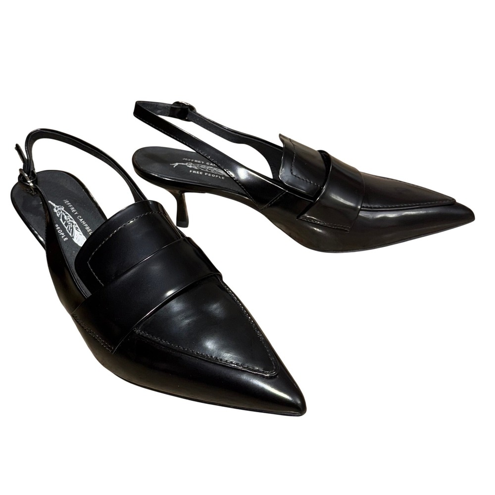 Jeffrey Campbell Literature Women's Slingback Kitten heel‎ Pumps 7 Dressy Office - Picture 2 of 11